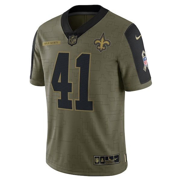 Alvin Kamara New Orleans Saints Nike 2021 Salute To Service Limited Player Jersey - Olive
