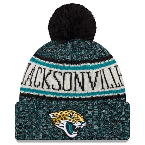 Jacksonville Jaguars New Era 2018 NFL Sideline Cold Weather Official Sport Knit Hat - Teal