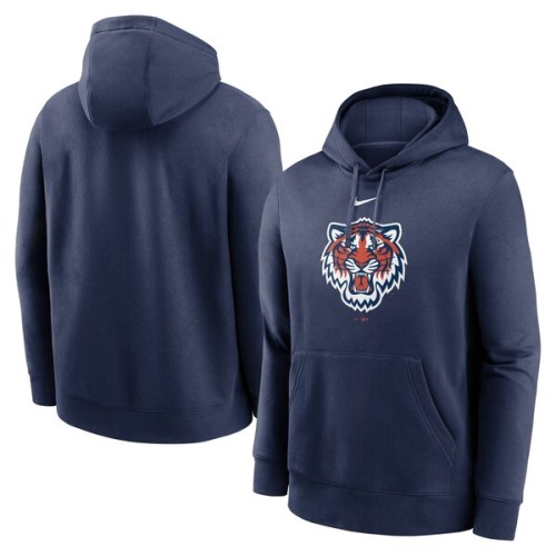 Detroit Tigers Nike Alternate Logo Club Pullover Hoodie - Navy