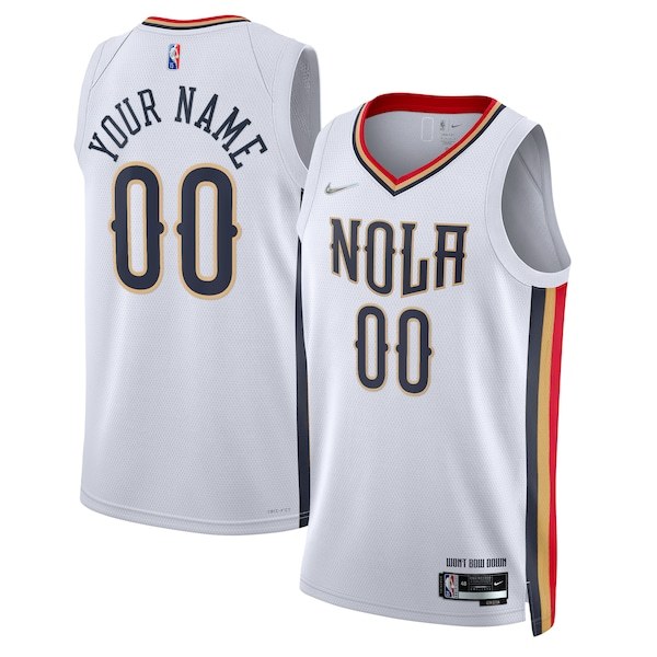 New Orleans Pelicans Nike 2021/22 Swingman Custom Jersey - City Edition - White