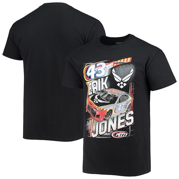 Erik Jones Checkered Flag 1-Spot US Air Force T-Shirt - Black