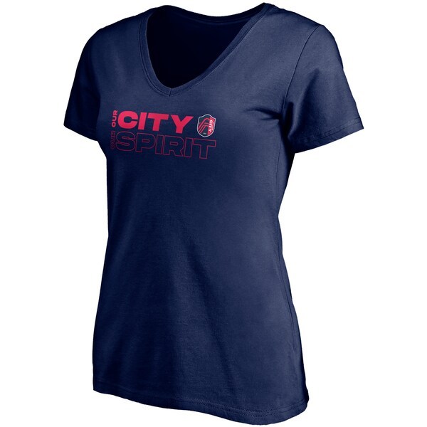 St. Louis City SC Fanatics Branded Women's Holiday V-Neck T-Shirt - Navy