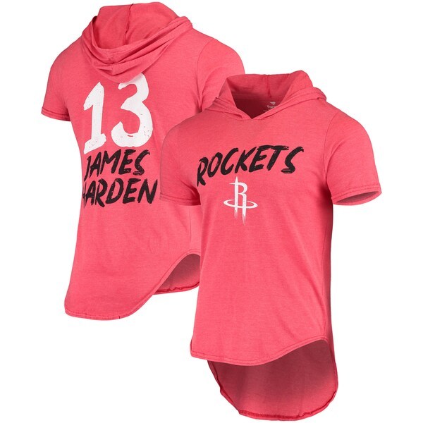 James Harden Houston Rockets Fanatics Branded Hoodie Tri-Blend T-Shirt - Heathered Red