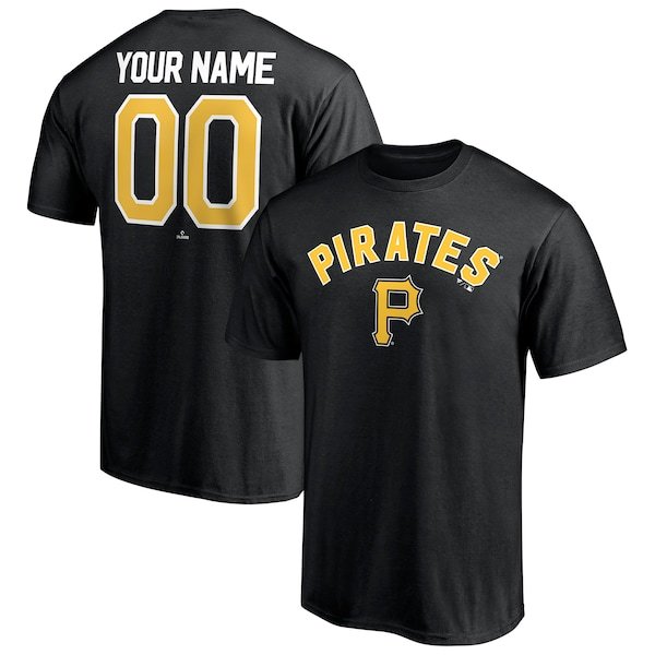 Pittsburgh Pirates Fanatics Branded Personalized Team Winning Streak Name & Number T-Shirt - Black