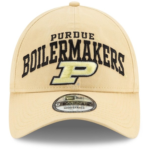 Purdue Boilermakers New Era Arch Over Logo 9TWENTY Adjustable Hat - Gold