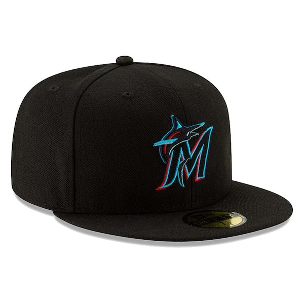 Miami Marlins New Era Youth 2019 Authentic Collection On-Field 59FIFTY Fitted Hat - Black