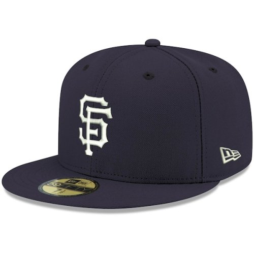 San Francisco Giants New Era Logo White 59FIFTY Fitted Hat - Navy