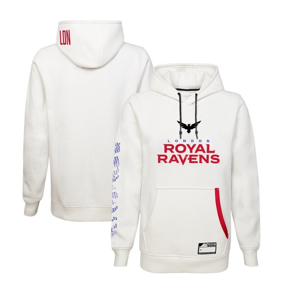 London Royal Ravens Team Pullover Hoodie - White