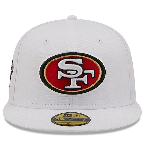 San Francisco 49ers New Era 75th Anniversary Side Patch 59FIFTY Fitted Hat - White