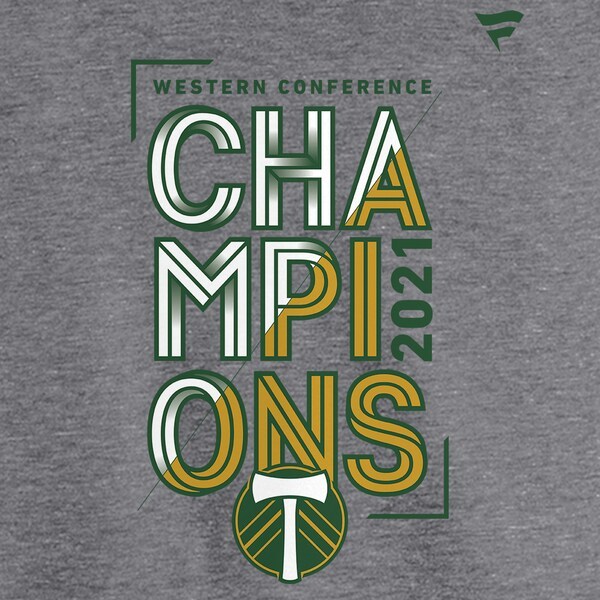 Portland Timbers Fanatics Branded 2021 MLS Western Conference Champions Locker Room T-Shirt - Heathered Gray