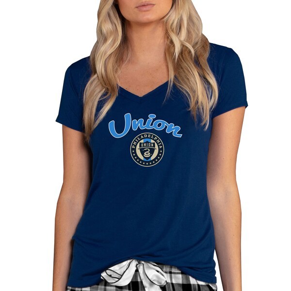 Philadelphia Union Concepts Sport Women's Marathon V-Neck T-Shirt - Navy