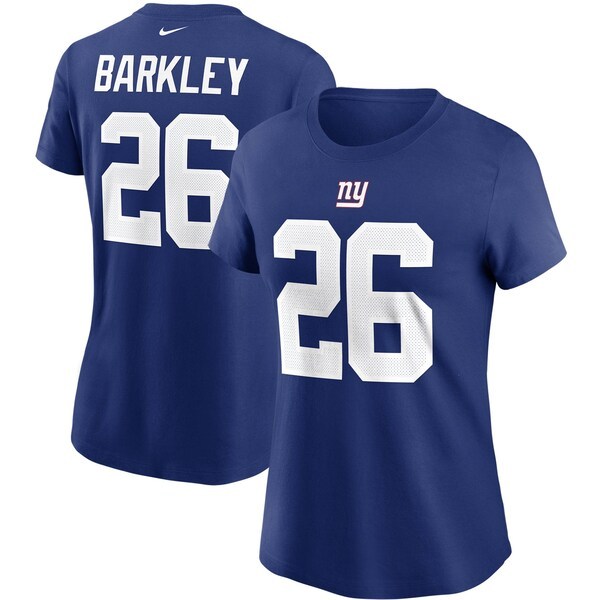 Saquon Barkley New York Giants Nike Women's Name & Number T-Shirt - Royal