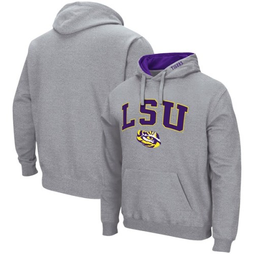 LSU Tigers Colosseum Arch & Logo 3.0 Pullover Hoodie - Heathered Gray
