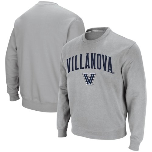 Villanova Wildcats Colosseum Arch & Logo Crew Neck Sweatshirt - Gray