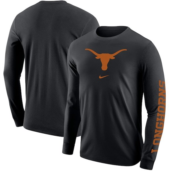 Texas Longhorns Nike Team Lockup 2-Hit Long Sleeve T-Shirt - Black