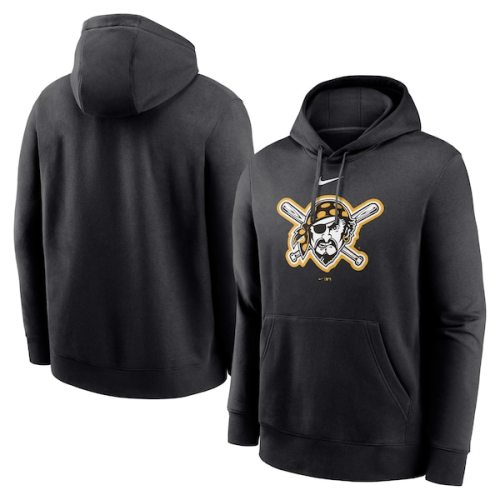 Pittsburgh Pirates Nike Alternate Logo Club Pullover Hoodie - Black