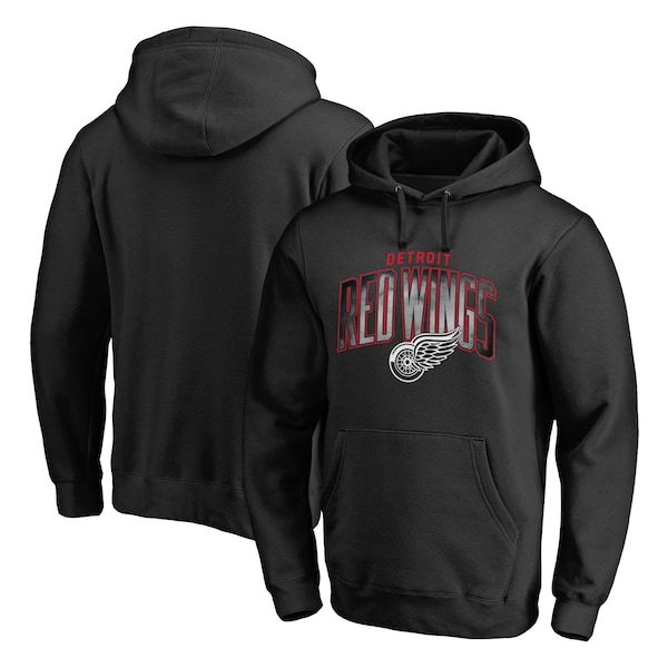 Detroit Red Wings Fanatics Branded Arch Smoke Pullover Hoodie - Black