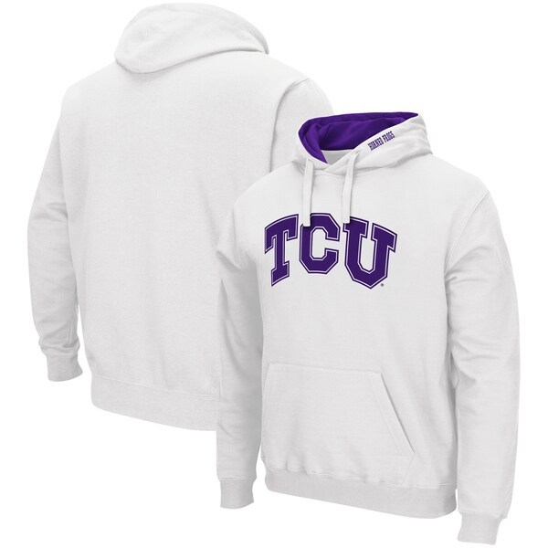TCU Horned Frogs Colosseum Arch & Logo 3.0 Pullover Hoodie - White
