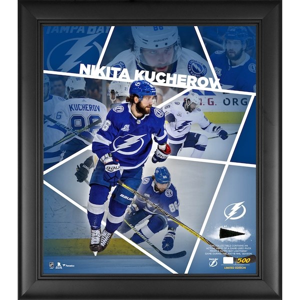 Nikita Kucherov Tampa Bay Lightning Fanatics Authentic Framed 15'' x 17'' Impact Player Collage with a Piece of Game-Used Puck - Limited Edition of 500