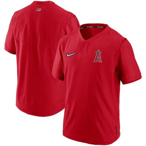 Los Angeles Angels Nike Authentic Collection Short Sleeve Hot Pullover Jacket - Red