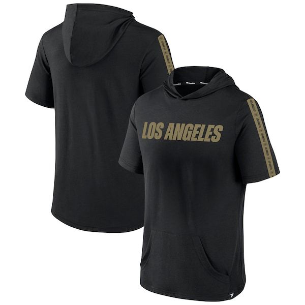 LAFC Fanatics Branded Definitive Victory Short-Sleeved Pullover Hoodie - Black