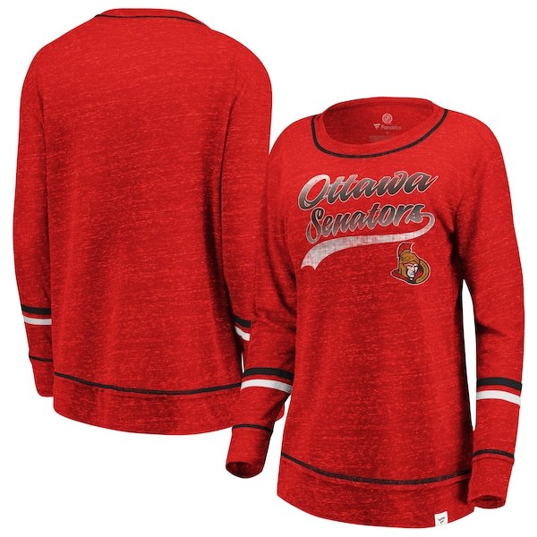Ottawa Senators Fanatics Branded Women's Giant Dreams Speckle Long Sleeve T-Shirt - Red