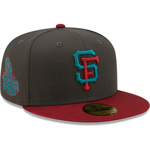 San Francisco Giants New Era 2012 World Series Titlewave 59FIFTY Fitted Hat - Graphite/Cardinal