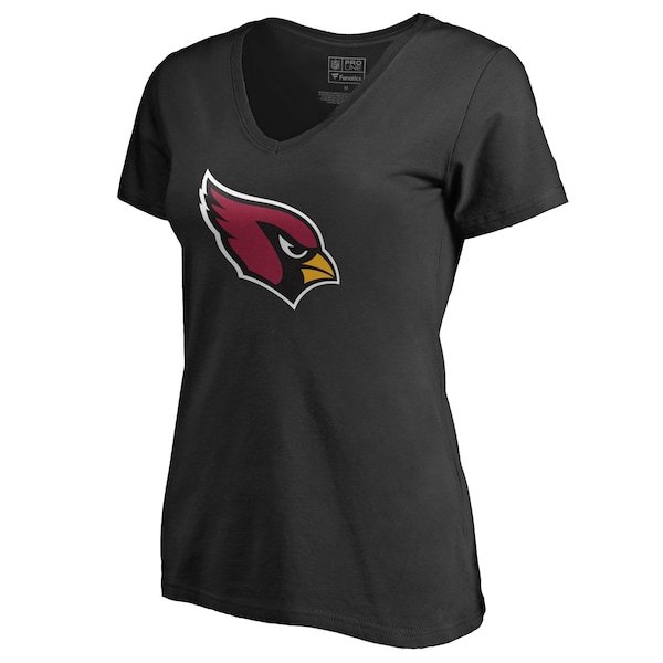 Arizona Cardinals Fanatics Branded Women's Personalized Icon Name & Number Logo V-Neck T-Shirt - Black