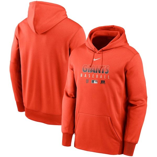 San Francisco Giants Nike Authentic Collection Therma Performance Pullover Hoodie - Orange