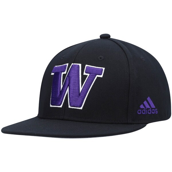 Washington Huskies adidas On-Field Baseball Fitted Hat - Black