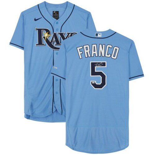 Wander Franco Tampa Bay Rays Fanatics Authentic Autographed Light Blue Nike Authentic Jersey