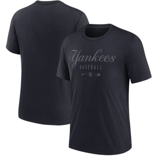 New York Yankees Nike Authentic Collection Early Work Performance Tri-Blend T-Shirt - Navy