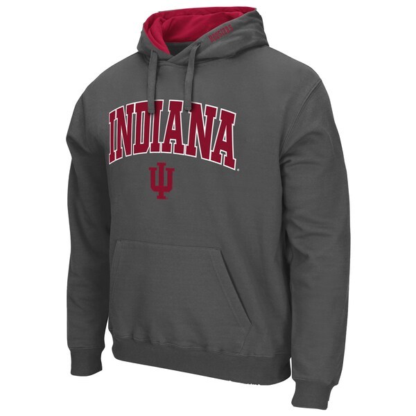Indiana Hoosiers Colosseum Arch & Logo 3.0 Pullover Hoodie - Charcoal
