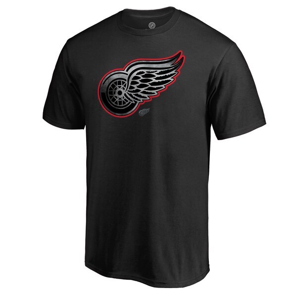 Detroit Red Wings Fanatics Branded Core Smoke Premium T-Shirt - Black