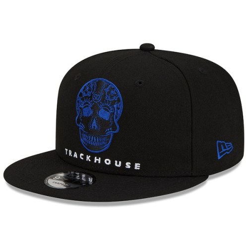 TRACKHOUSE RACING New Era Sugar Skull 9FIFTY Snapback Adjustable Hat - Black