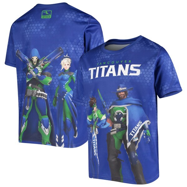 Vancouver Titans Youth Fight as One Sublimated T-Shirt - Blue