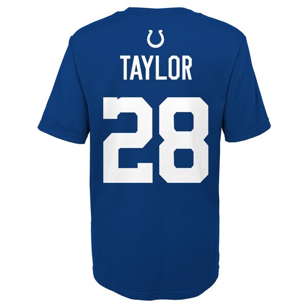 Jonathan Taylor Indianapolis Colts Youth Mainliner Player Name & Number T-Shirt - Royal