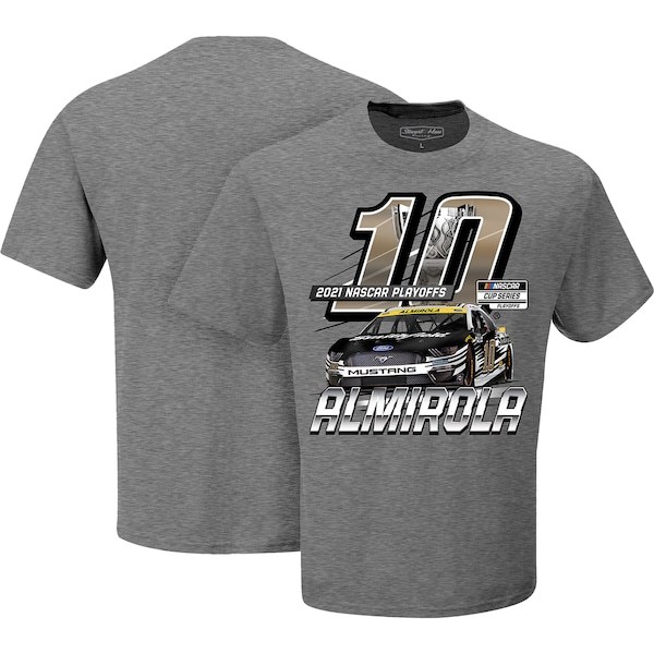 Aric Almirola Stewart-Haas Racing Team Collection 2021 NASCAR Cup Series Playoffs T-Shirt - Heathered Gray