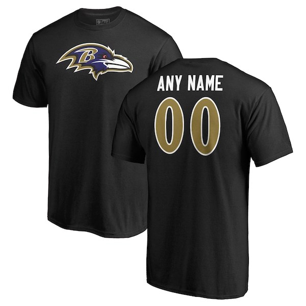 Baltimore Ravens Fanatics Branded Personalized Icon Name & Number T-Shirt - Black