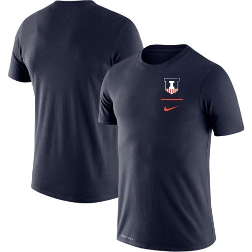Illinois Fighting Illini Nike Logo Stack Legend Performance T-Shirt - Navy