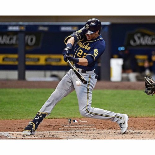Christian Yelich Milwaukee Brewers Fanatics Authentic Unsigned Hitting Photograph