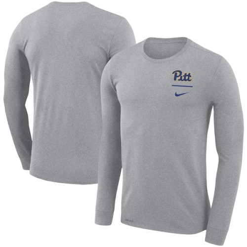 Pitt Panthers Nike Logo Stack Legend Performance Long Sleeve T-Shirt - Gray