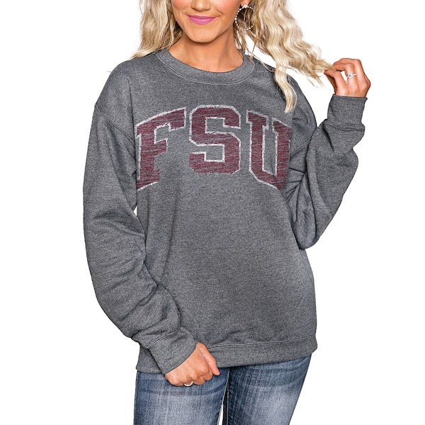 Florida State Seminoles Women's Kickoff Perfect Pullover Sweatshirt - Charcoal