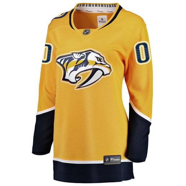 Nashville Predators Fanatics Branded Women's Home Breakaway Custom Jersey - Yellow