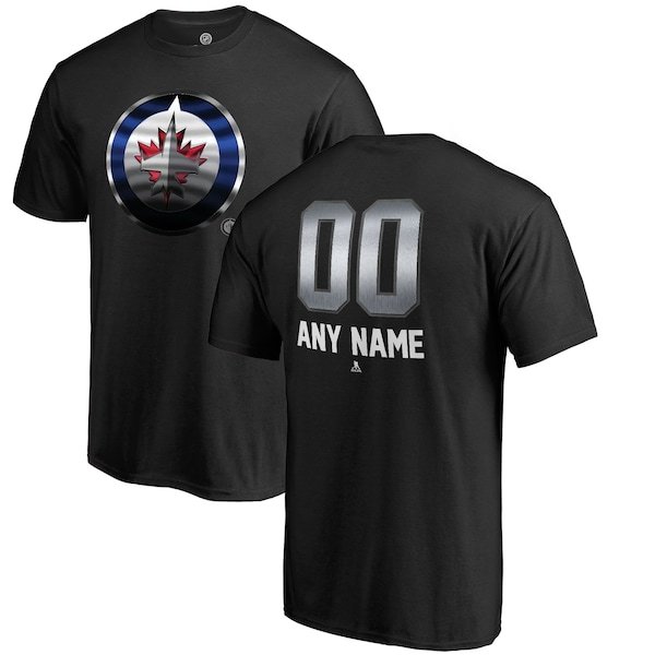Winnipeg Jets Fanatics Branded Personalized Midnight Mascot T-Shirt - Black