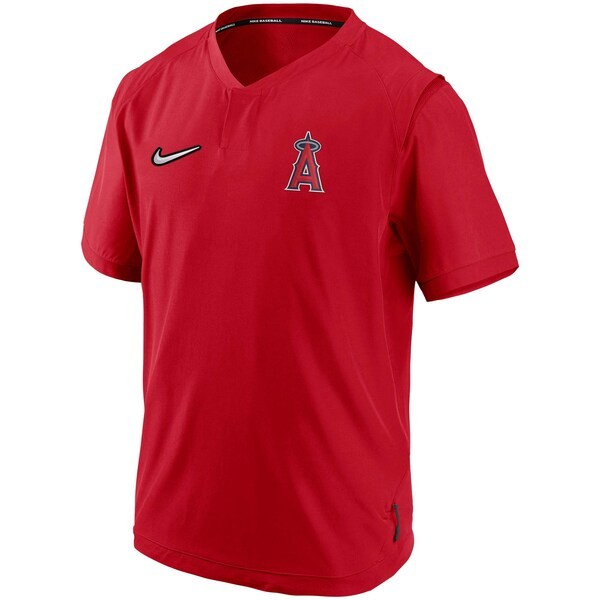 Los Angeles Angels Nike Authentic Collection Short Sleeve Hot Pullover Jacket - Red