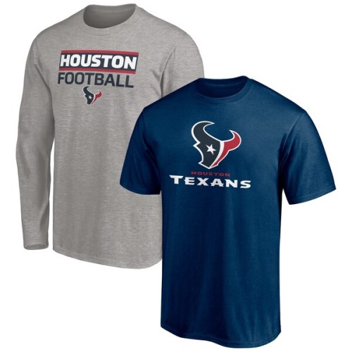 Houston Texans Fanatics Branded T-Shirt Combo Set - Navy/Heathered Gray