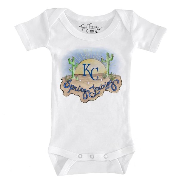 Kansas City Royals Tiny Turnip Infant 2022 Spring Training Snapper Bodysuit - White
