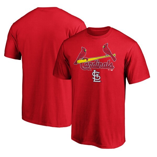 St. Louis Cardinals Fanatics Branded Team Logo Lockup T-Shirt - Red
