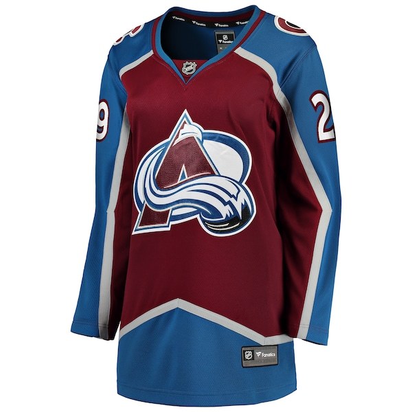 Nathan MacKinnon Colorado Avalanche Fanatics Branded Women's Home Breakaway Player Jersey - Maroon